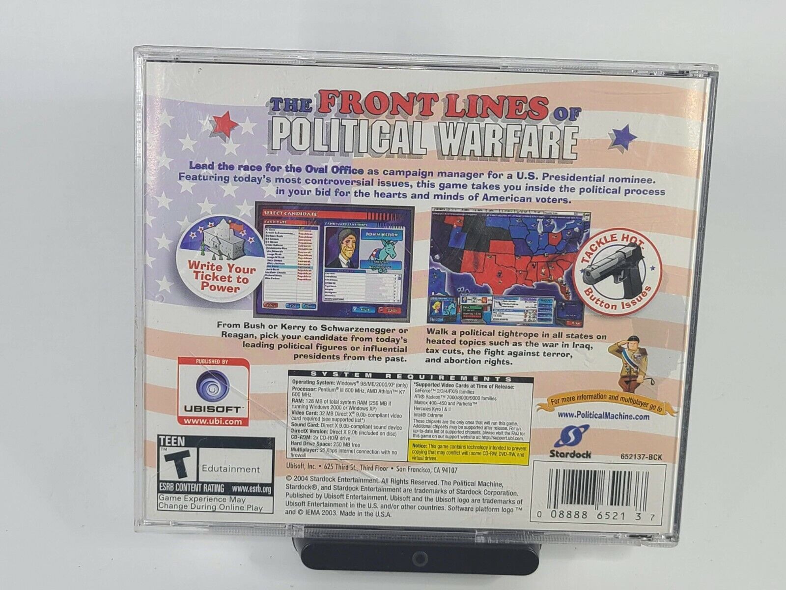 The Political Machine - Pre-Owned PC CD ROM Computer Game by Stardock Ubisoft 2004