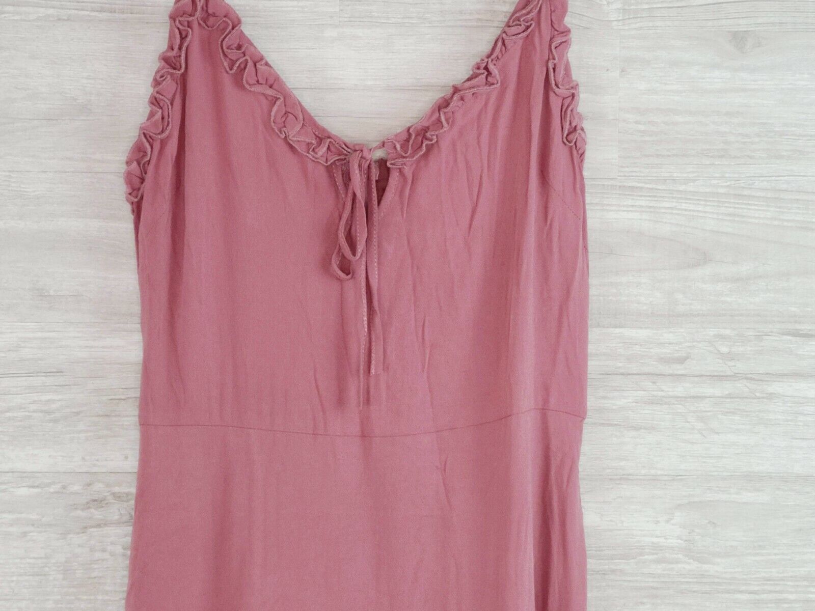 L.A. Hearts PacSun Women's Mauve Ruffle Linen Mini Dress Size Small