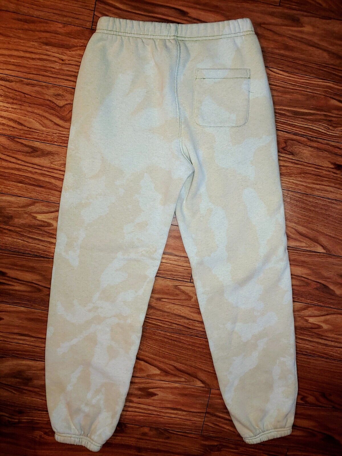 Champion Preloved Reverse Weave Camo Tie Dye Tan & Cream Sweatpants Fleece Joggers Size XS