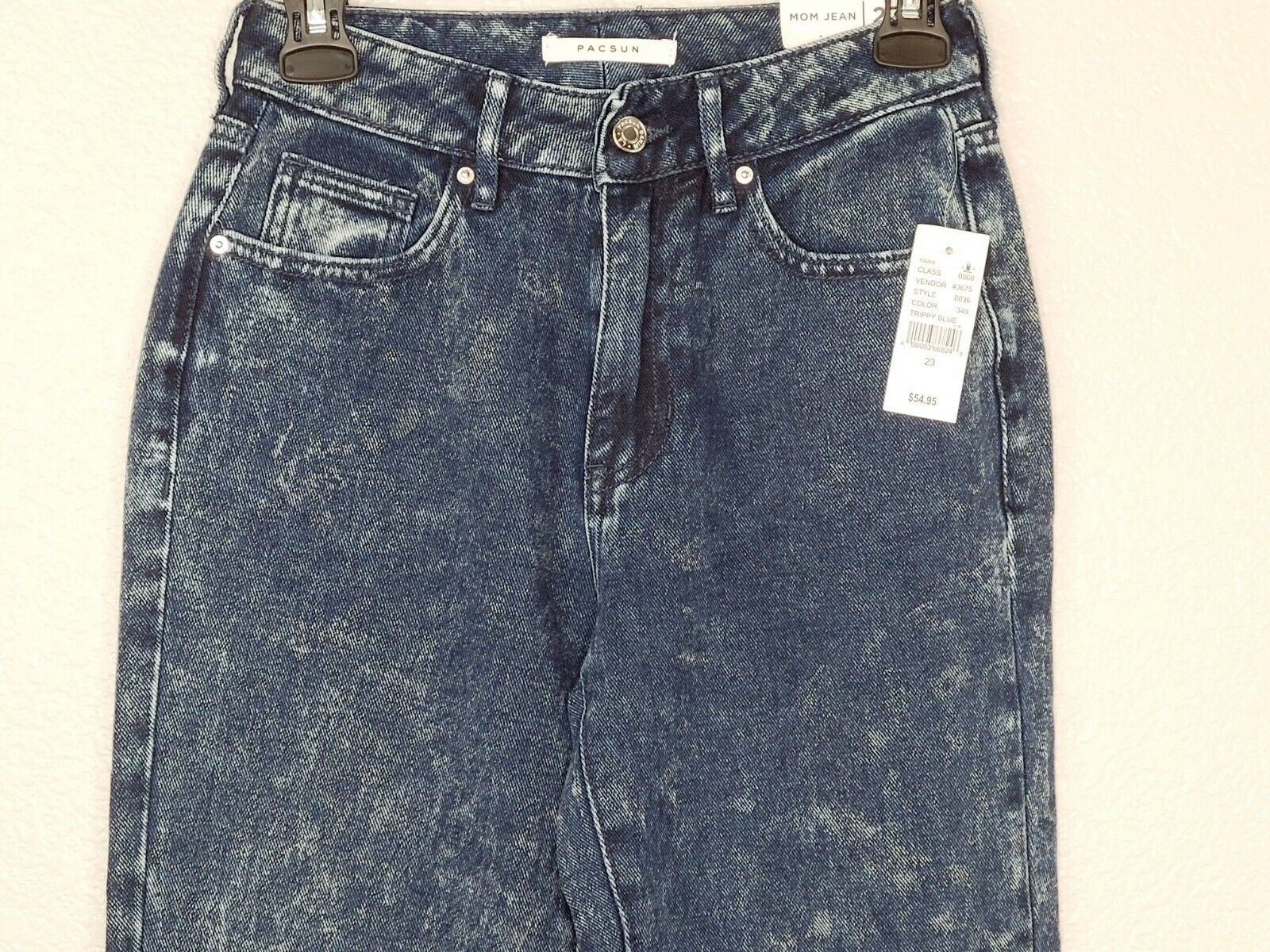 PacSun Los Angeles Women's Trippy Blue High Rise Mom Jeans Size 23