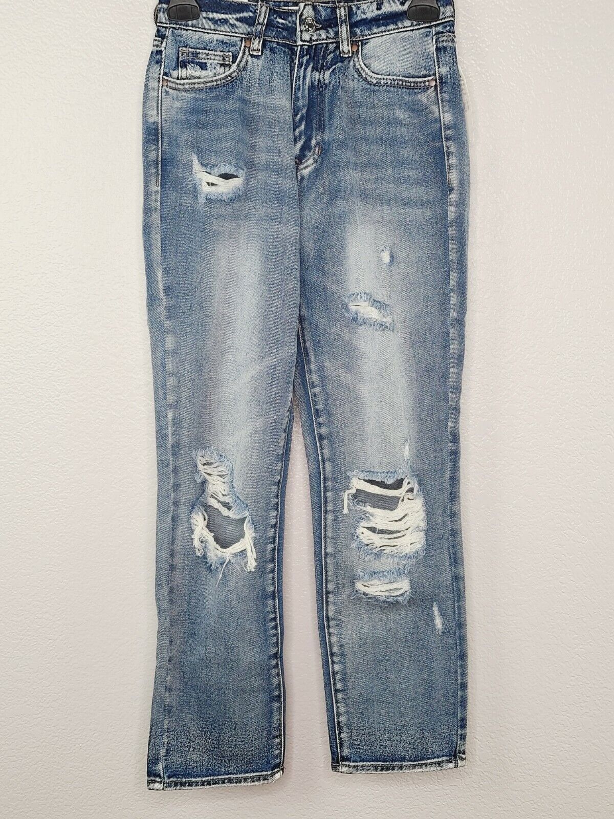 PacSun L.A. Women's Best Blue Distressed High-Rise Mom Jeans Size 22