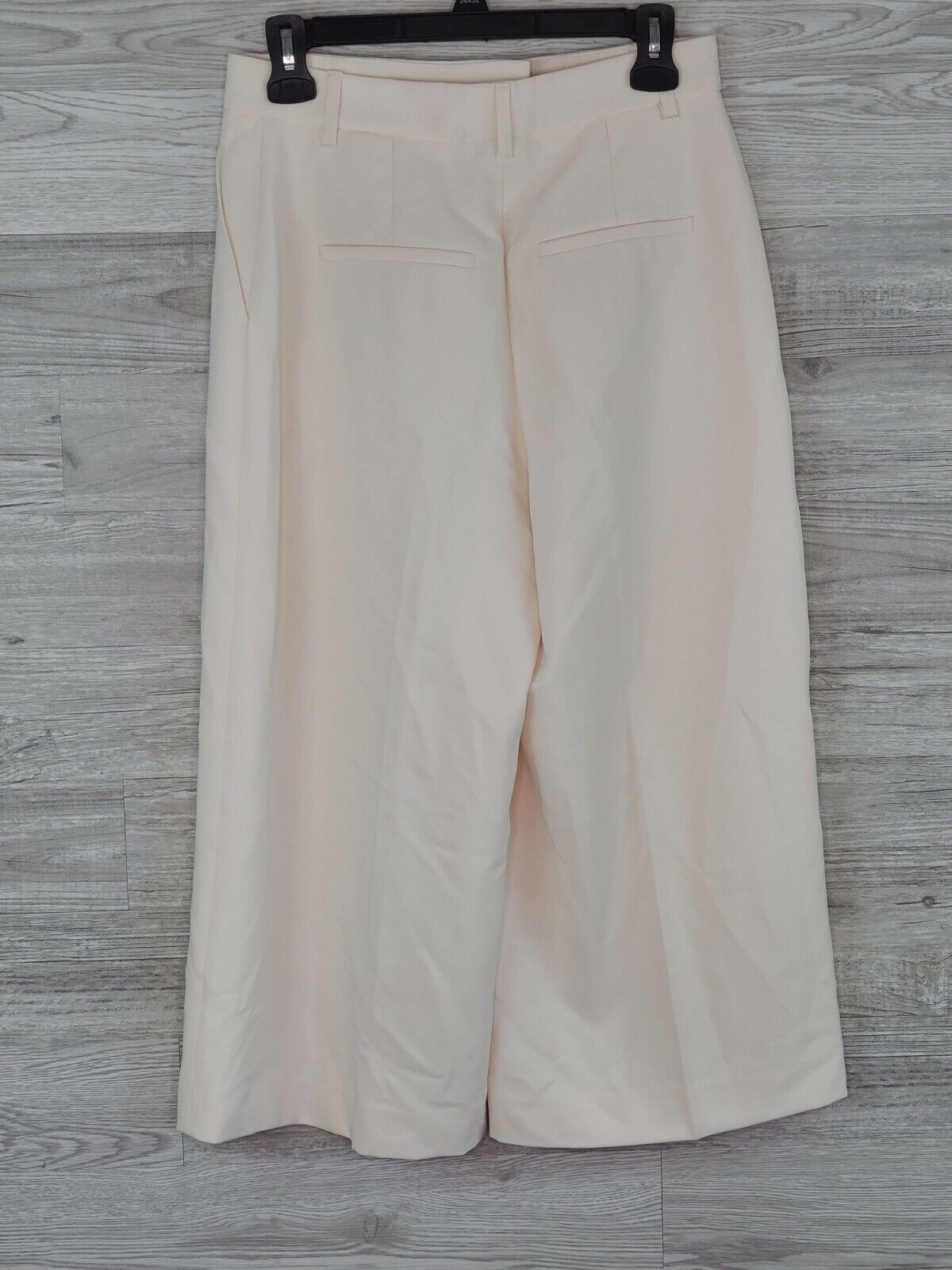 Anne Klein Women's Ivory Anne White Wide Leg Cropped Casual Pants Size 0