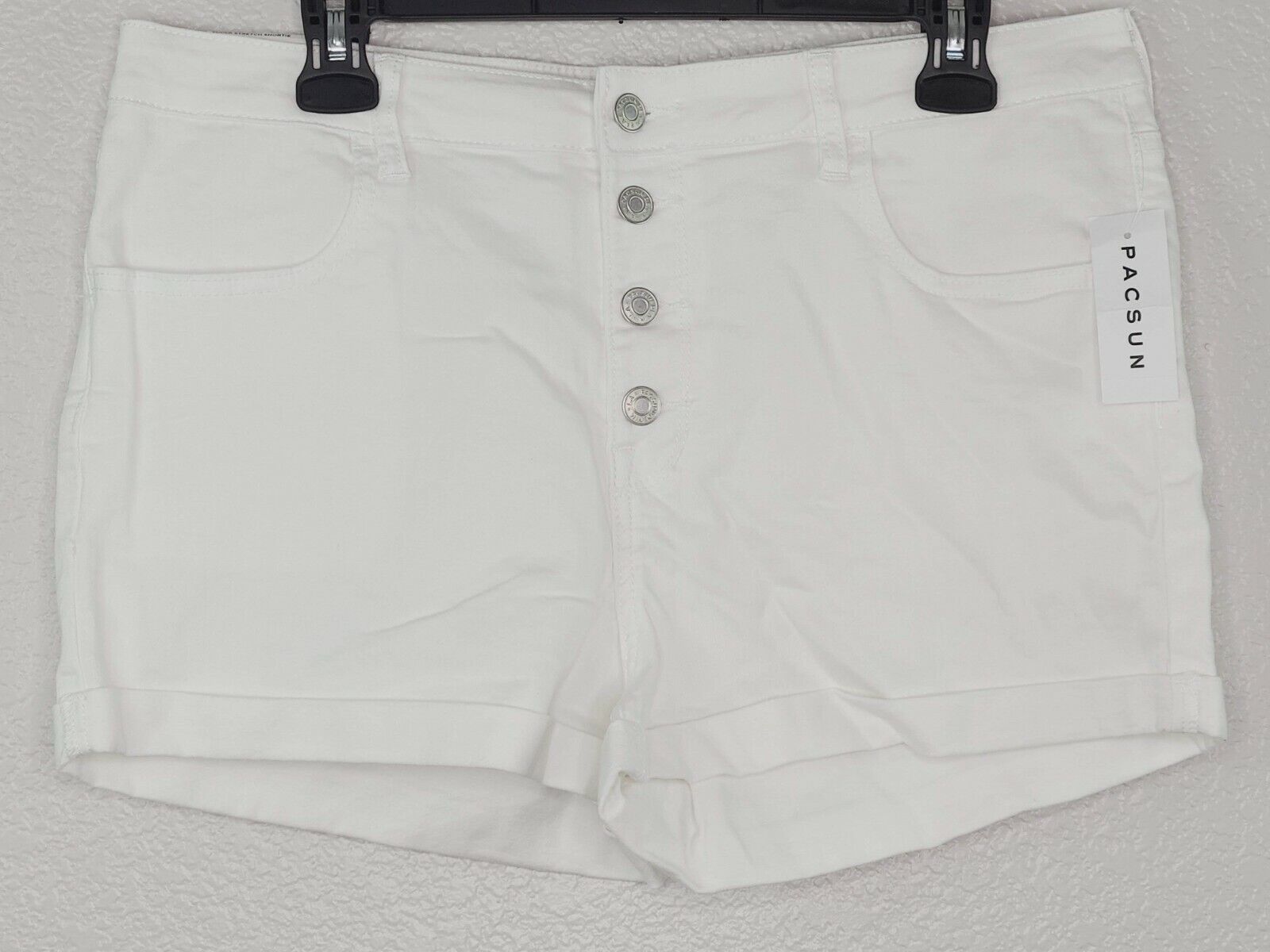 PacSun L.A. Women's Exposed White Super Stretch Shortie Shorts Size 32