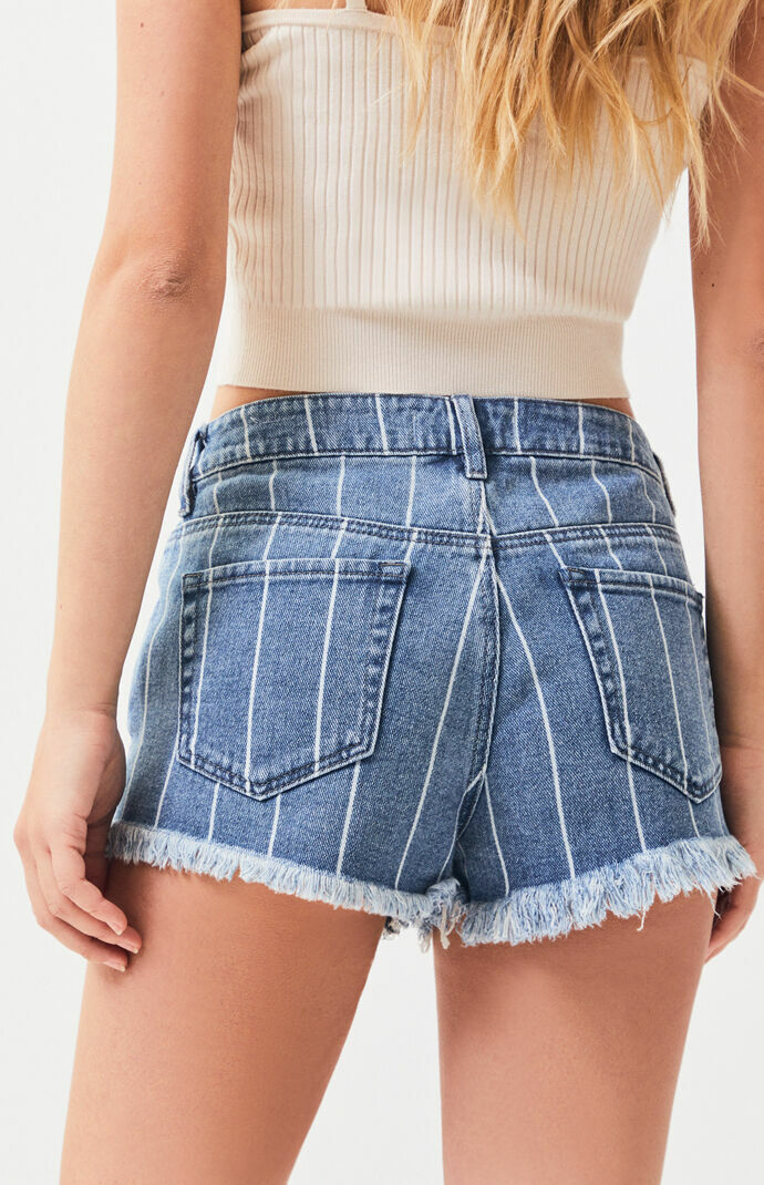 PacSun L.A. Women's Window Pane High Rise Distressed Festival Shorts Size 24