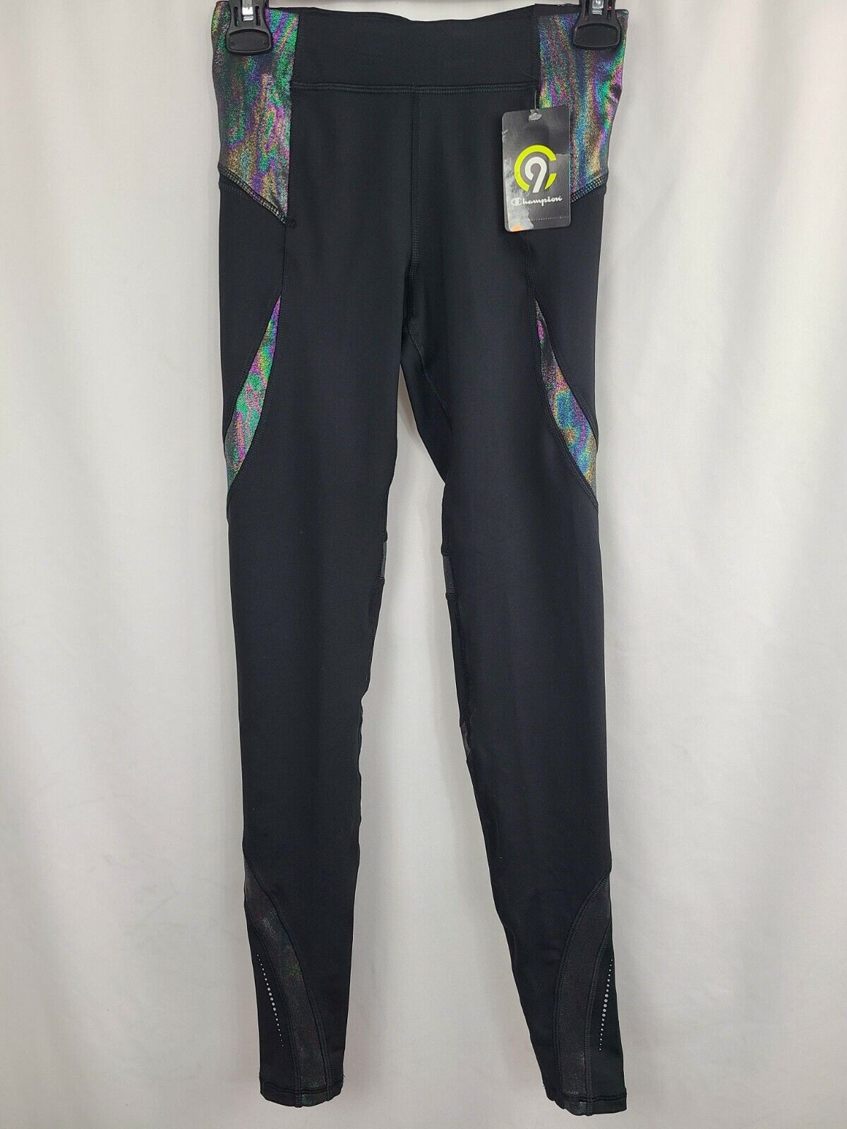 Champion C9 Duo Dry Women's Black Running Iridescent Reflective Legging