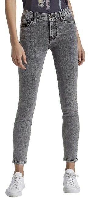 Current Elliott Stiletto Skinny High Rise Smoke Wash Grey Denim Jeans Size 23