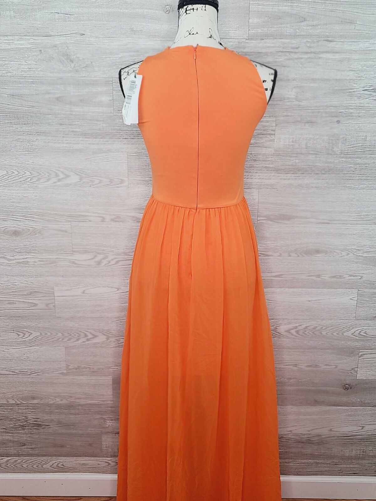 French Connection Women's Orange Panthea Jersey Twist Maxi Dress Size 2