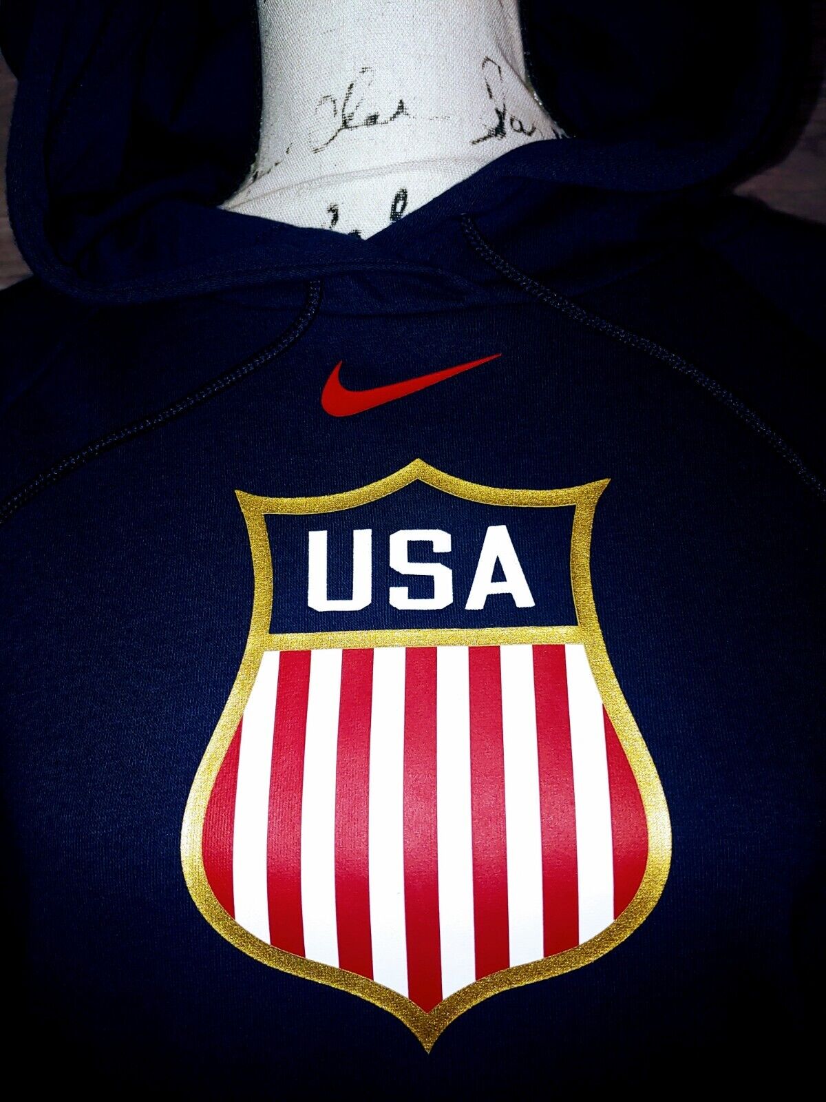 Nike USA Hockey Pullover Women's Navy Blue Hoodie Sweatshirt Size XS