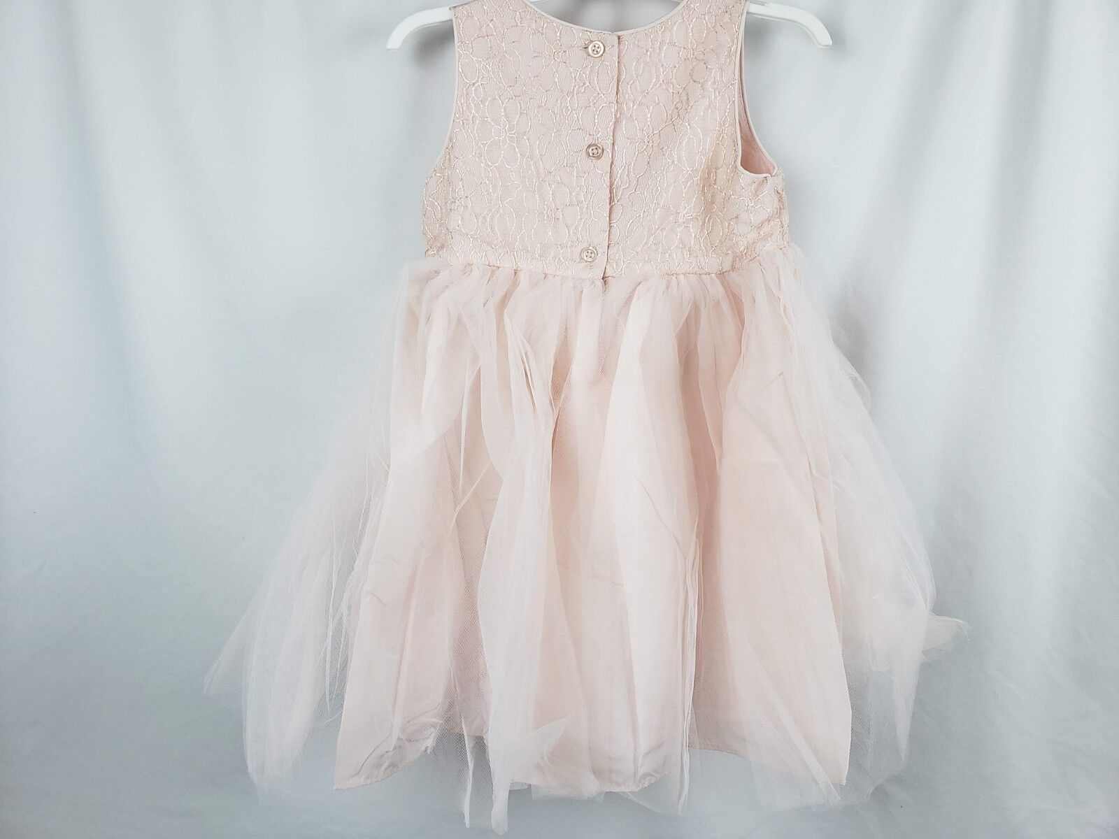 Tevolio Girl's Lace Empire Waist Flower Girl Dress Pale Peach Size 3T