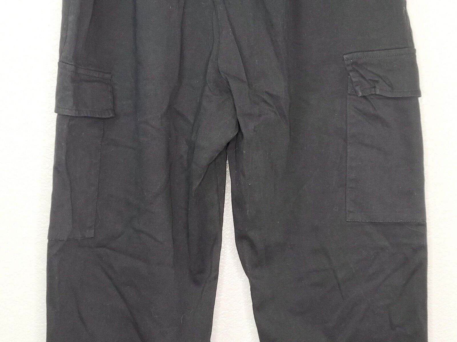 Kendall & Kylie Women's Black Belted Paper Bag Waist Cargo Pants Size Small