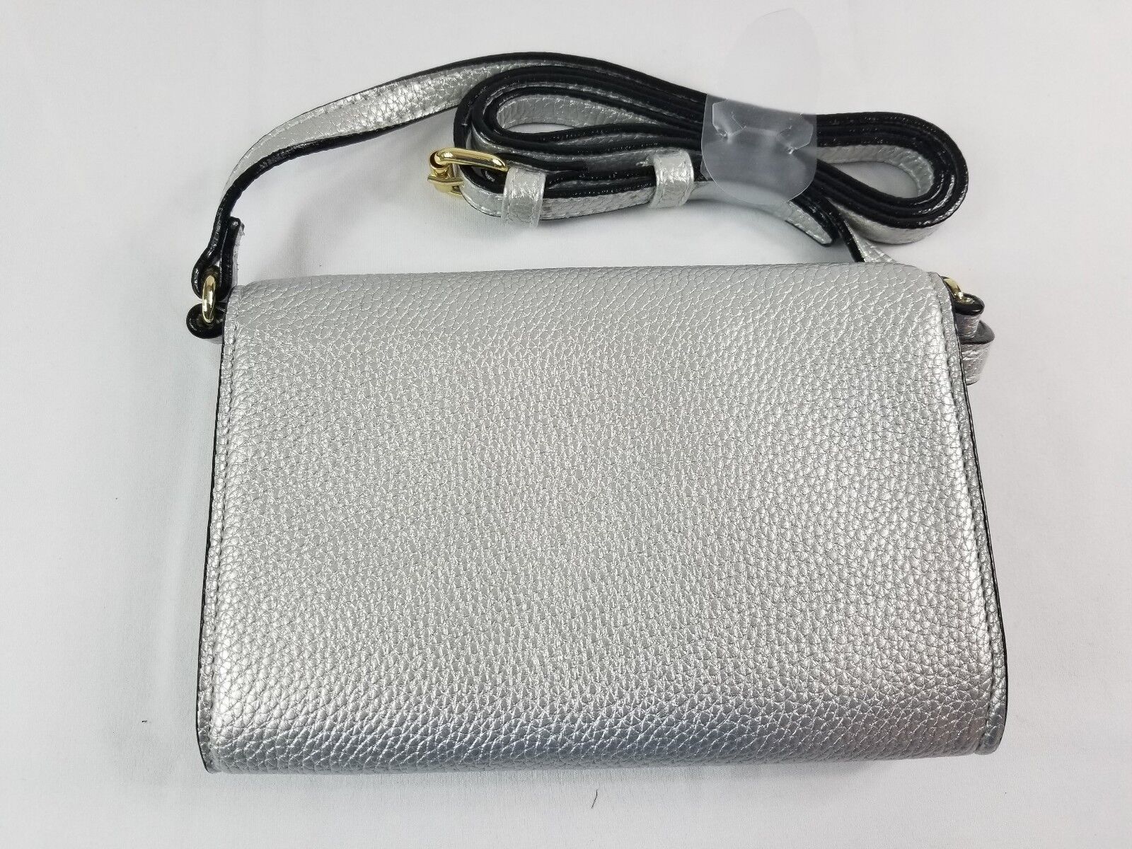 A New Day Women's Silver Flap-Close Wallet / Purse with Cross-body Strap