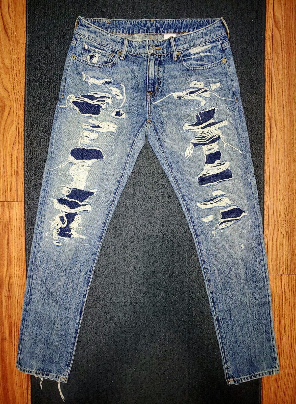 Ralph Lauren Preloved Vintage Demin & Supply Skinny Boyfriend Distressed Jeans Size 26/25*